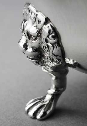 Silver Sauce Boat - Lion Mask and Paw Feet - Pairpoint Brothers